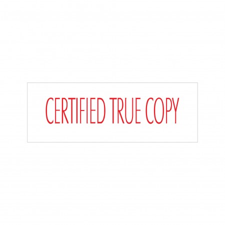 Certified True Copy Stock Stamp 4911/81 38x14mm